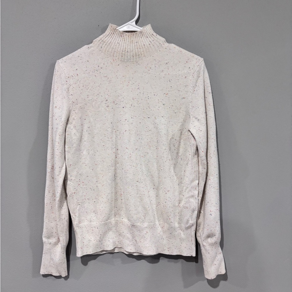 Premise Speckled Confetti Knit Mock Neck Sweater - Size M